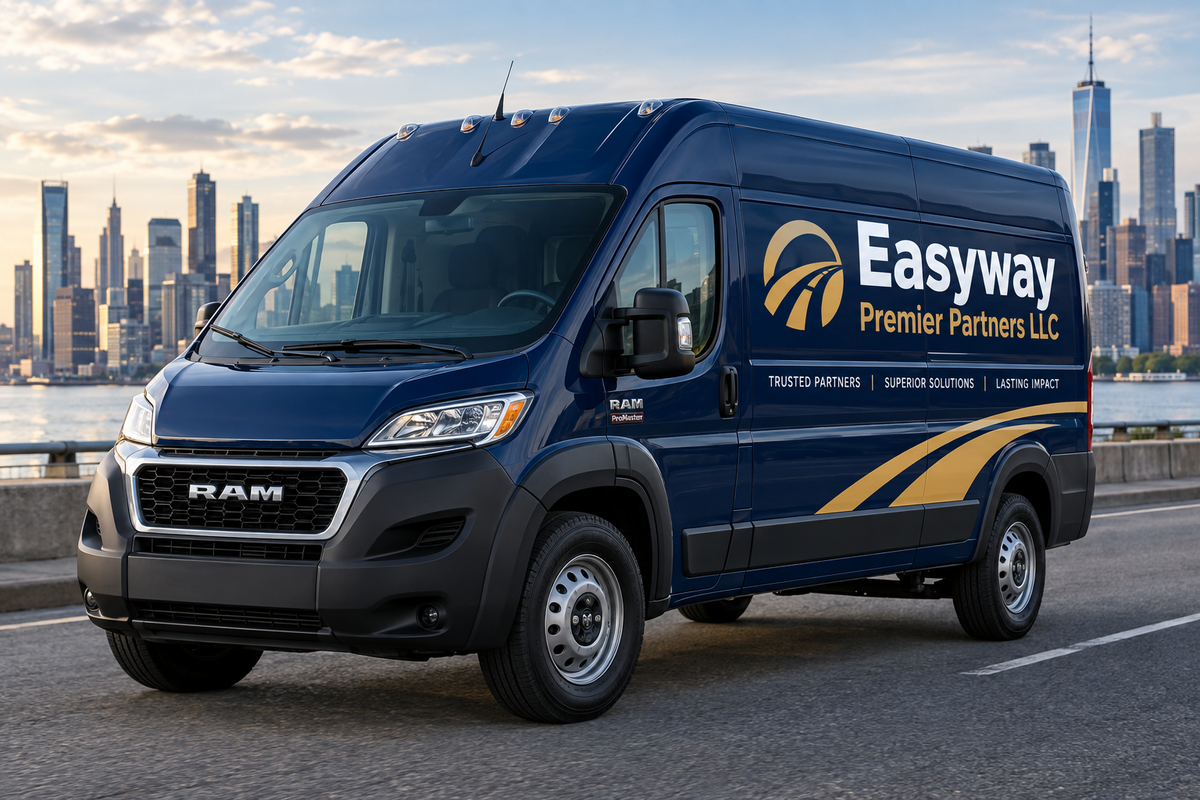 EasyWay Premier Partners cargo van providing courier and delivery services in New York